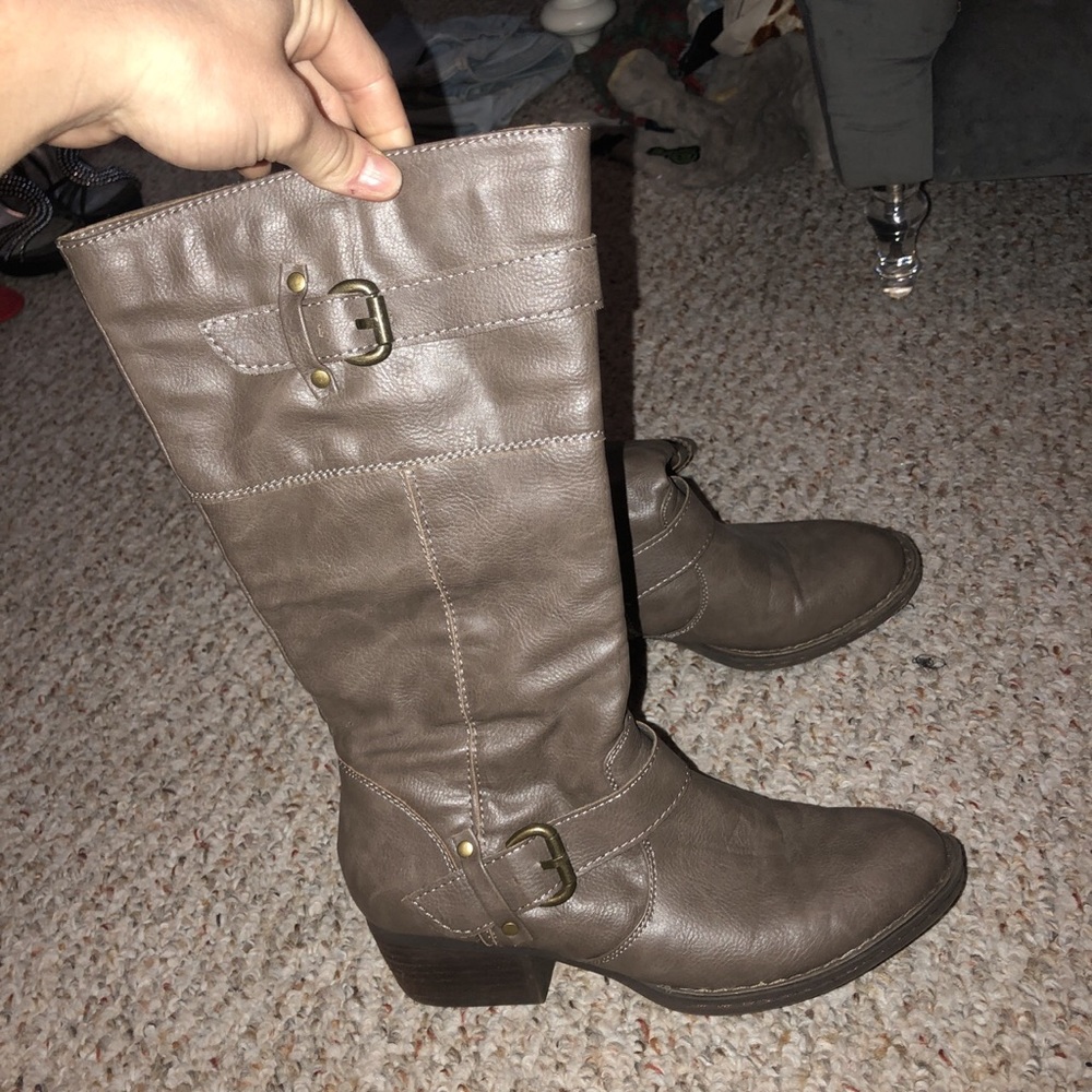 Mid Calve Booties with Heel